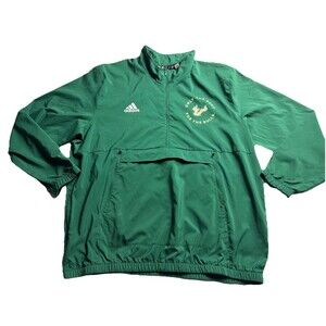 Adidas USF South Florida Bulls Men Quarter Zip Training Pullover Sz XL